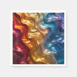 金属油スリック紙ナプキン スタンダードカクテルナプキン