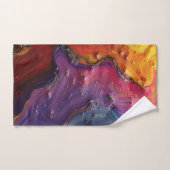 金属油スワールアートタオルセット バスタオルセット (ハンドタオル)