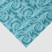 金属波光ティール(緑がかった色)組織包み紙 薄葉紙 (詳細)