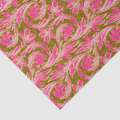 金属波 – ピンク – 金ゴールド – 組織ラッピング紙 薄葉紙 (詳細)