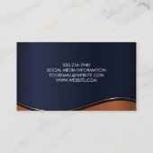 金属波 |濃い青 名刺 (裏面)