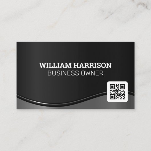 金属波 | QRコード 名刺 (正面)