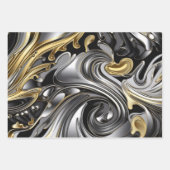 金属液体パターン ラッピングペーパーシート (正面3)