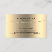 金属淡い色の金ゴールドデザインステンレス鋼の外観 名刺 (裏面)