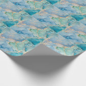 金属渦巻き旋回：抽象芸術流体アート ラッピングペーパー (角)