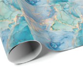 金属渦巻き旋回：抽象芸術流体アート ラッピングペーパー (ロールコーナー)