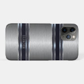 金属灰色の工業幾何学的デザイン Case-Mate iPhoneケース (裏面(横))