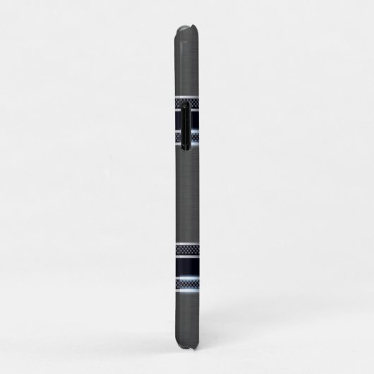 金属灰色の工業幾何学的デザイン Case-Mate iPhoneケース (裏面/右)