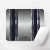 金属灰色の工業幾何学組織 マウスパッド (マウス)