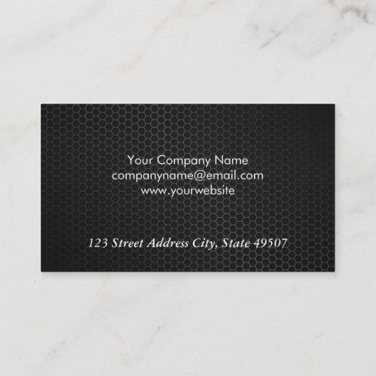金属炭素繊維パターン 名刺 (裏面)