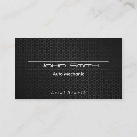 金属炭素繊維パターン 名刺 (正面)