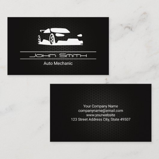 金属炭素繊維パターン | 自動アイコン 名刺