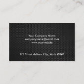 金属炭素繊維パターン |自動ピストン 名刺 (裏面)