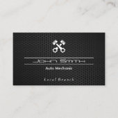 金属炭素繊維パターン |自動ピストン 名刺 (正面)