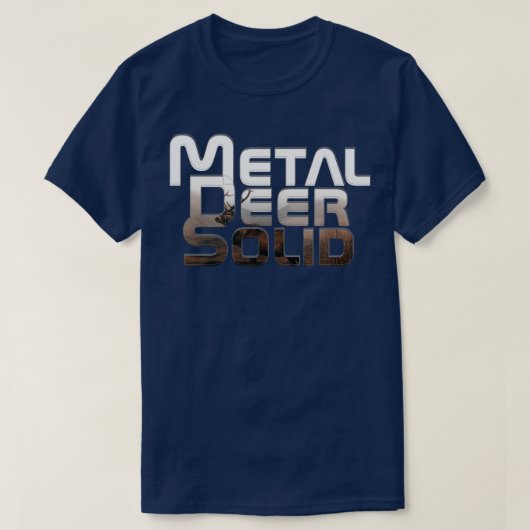 金属無地の鹿 Tシャツ (デザイン正面)