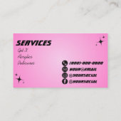 金属爪、 ネイル名刺 名刺 (裏面)