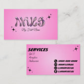 金属爪、 ネイル名刺 名刺 (正面/裏面)