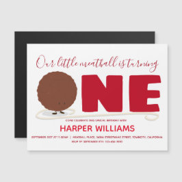 金属球ワン第1誕生日磁気招待状 マグネット招待状