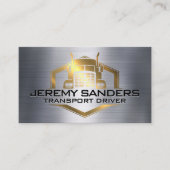 金属産業トラックロゴ 名刺 (正面)