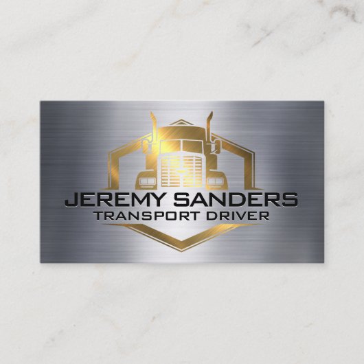 金属産業トラックロゴ 名刺 (正面)