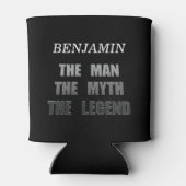 金属男の神話の伝説のユーモア 缶クーラー (裏面)