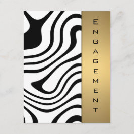 金属的なゴールドとシルバーの抽象的なパターン 招待状