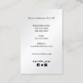 金属的な高級な契約 名刺 (裏面)