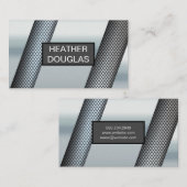 金属穿孔 |金属抽象芸術パターン 名刺 (正面/裏面)