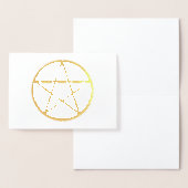 金属箔星形五角形グリーティングカード 箔カード (ディスプレー)