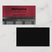 金属管地下取引カード、マゼンタ 名刺 (正面/裏面)