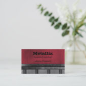 金属管地下取引カード、マゼンタ 名刺 (スタンド正面)