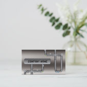 金属管補修配管工事 名刺 (スタンド正面)