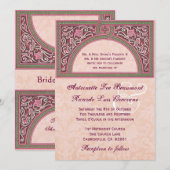 金属紙V322を結婚するモモのアールデコ 招待状 (正面/裏面)