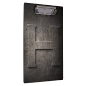 金属素朴なHのモノグラムのクリップボード クリップボード (右)