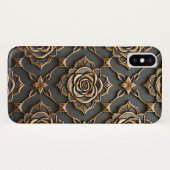 金属素朴エレガントバラ Case-Mate iPhoneケース (裏面(横))