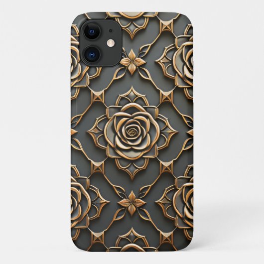 金属素朴エレガントバラ Case-Mate iPhoneケース (裏面)