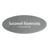 金属素朴ダイヤフェイクモンドプレート名タグテンプレート 名札 (正面)