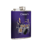 金属紫色音楽フラスコで置かれるクールな石のドラム フラスク (右)