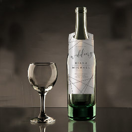 金属結婚幾何学銀/黒ID648 ボトルネックタグ