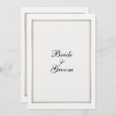 金属結婚式招待状を個人化して下さい 招待状 (正面/裏面)