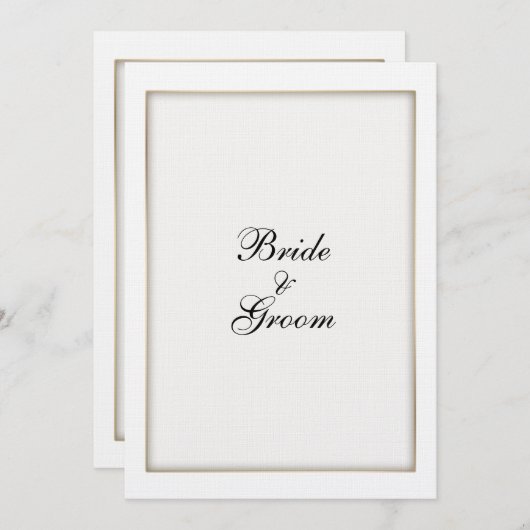 金属結婚式招待状を個人化して下さい 招待状 (正面/裏面)