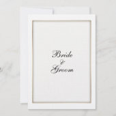 金属結婚式招待状を個人化して下さい 招待状 (正面)