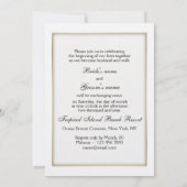 金属結婚式招待状を個人化して下さい 招待状 (裏面)