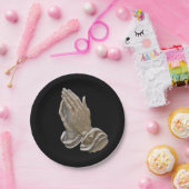 金属絵を描調祈りの言葉手 ペーパープレート (パーティー)