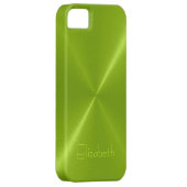 金属緑のステンレス鋼の金属の一見 Case-Mate iPhoneケース (裏面/右)