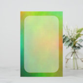 "金属緑"の罰金によって並べられる文房具 便箋 (スタンド正面)