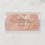 金属縁ど |オレンジ大理石スラブ 名刺 (裏面)