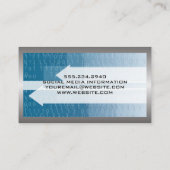 金属縁ど |バイナリコードテクノロジーの背景 名刺 (裏面)