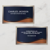 金属縁ど |メタル波 名刺 (正面/裏面)