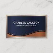 金属縁ど |メタル波 名刺 (正面)